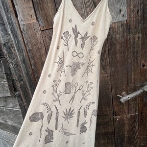 Sister nettle organic hemp hand printed dress